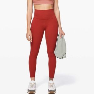 Lululemon Align Pant II 25” Ladies Yoga Workout Leggings Pants SZE 6 Cayenne EUC